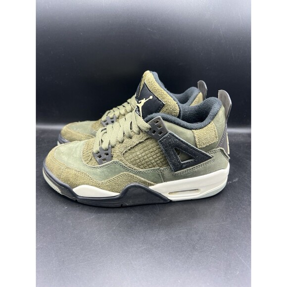 Air Jordan 4 Retro SE \'Craft Olive\' (GS) SZ 4.5Y / Women’s 6 (FB9928-200) CLEAN main image 14